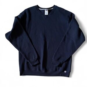 Russell Men's Navy Crewneck Sweater